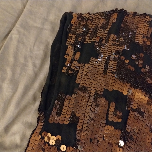 Timeless by Naeem Khan Bronze Sequin Dress - Picture 7 of 11